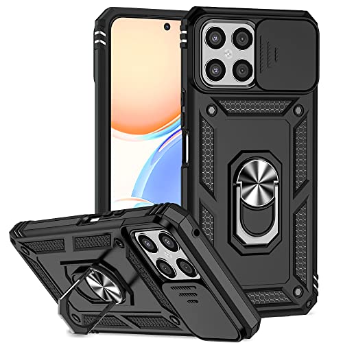 Cover per Honor X8 Custodia Anti Graffio Hard PC con 360° Magnetico Cavalletto e Protezione Fotocamera - Originale nero