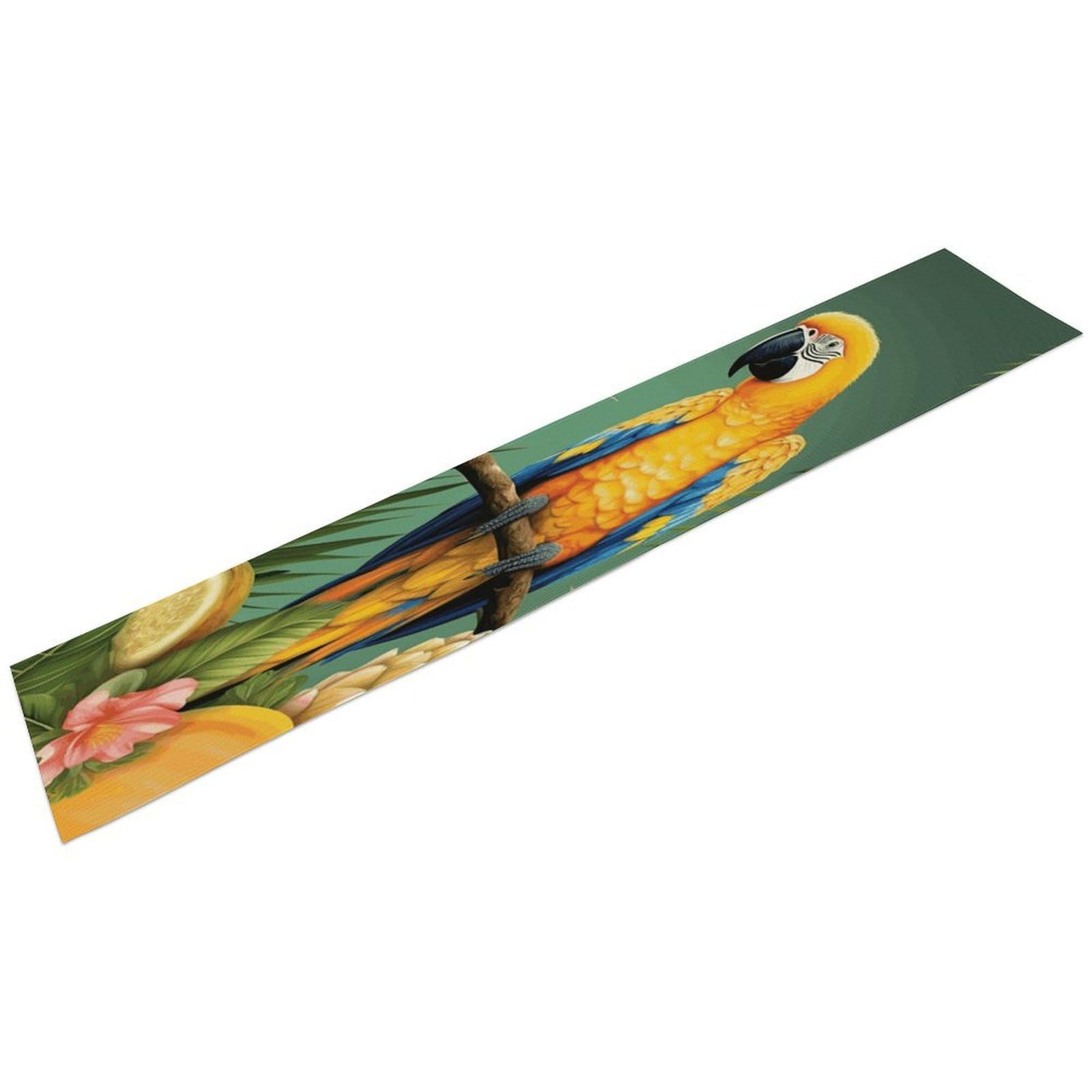 Summer Parrot Pineapple Bird Table Runner 13" X 72" Exquisite Linen Table Runner Wrinkle Resistant Farmhouse Rustic Table Runners Seasonal Table Decoration for Kitchen Dining Home Party