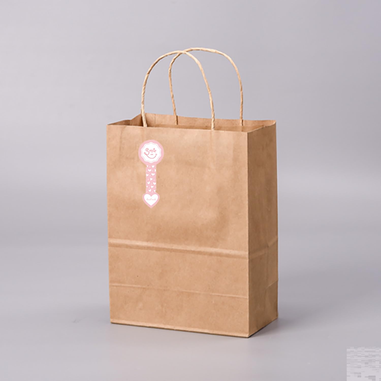 500 calcomanías de sonrisa, etiquetas largas para cajas de pasteles, latas, tarros, tazas de café, botellas, panadería, envoltura de regalos, etiquetas de sellado a prueba de manipulaciones