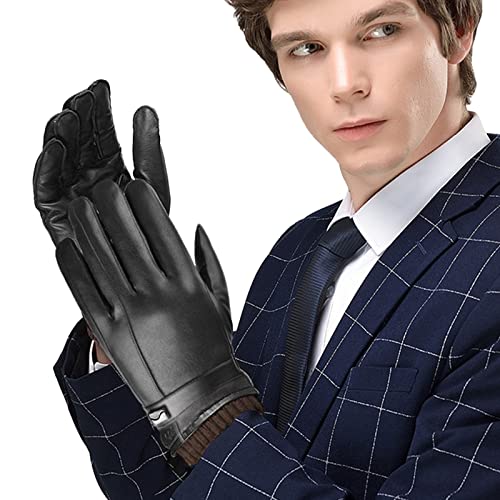 [COLLIN] 手袋メンズ 防寒 合皮手袋 裏起毛 レザー レディース