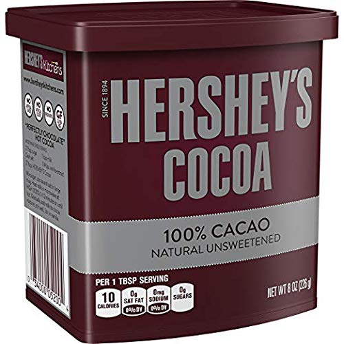 Hershey's Cocoa, Natural Unsweetened, 8 oz Container (Pack of 4)