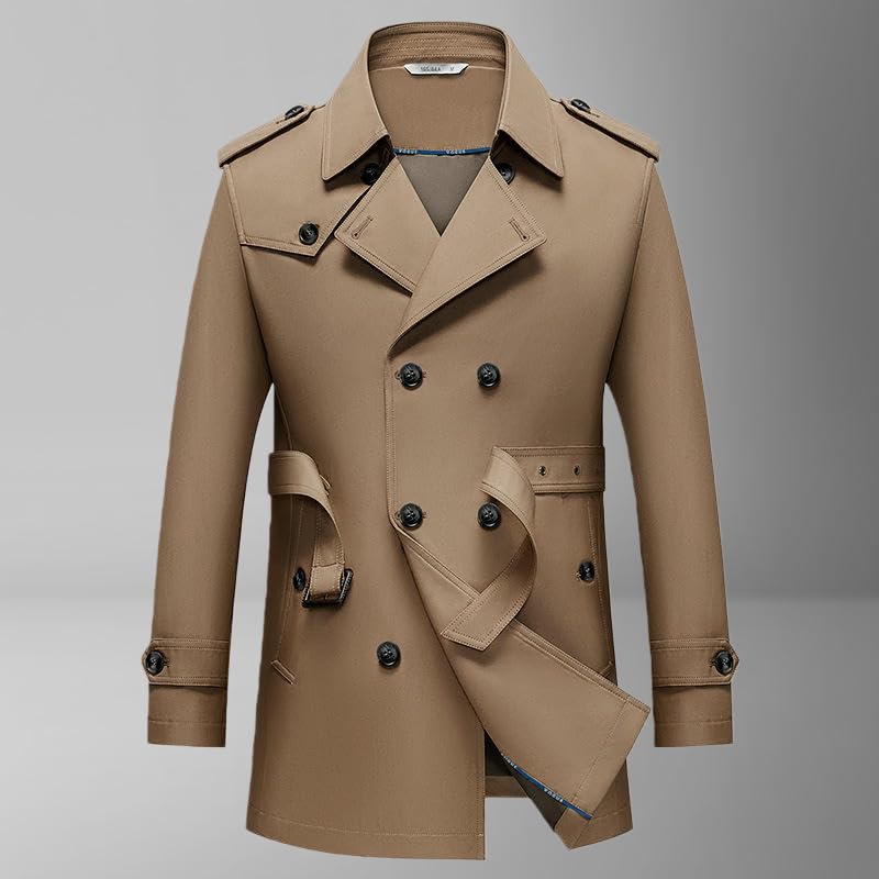 Gabardina corta de negocios para hombre abrigo de otoño XL 3