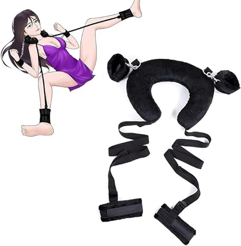 Bed Bondage Kit with Cuffs and Straps for Adults
