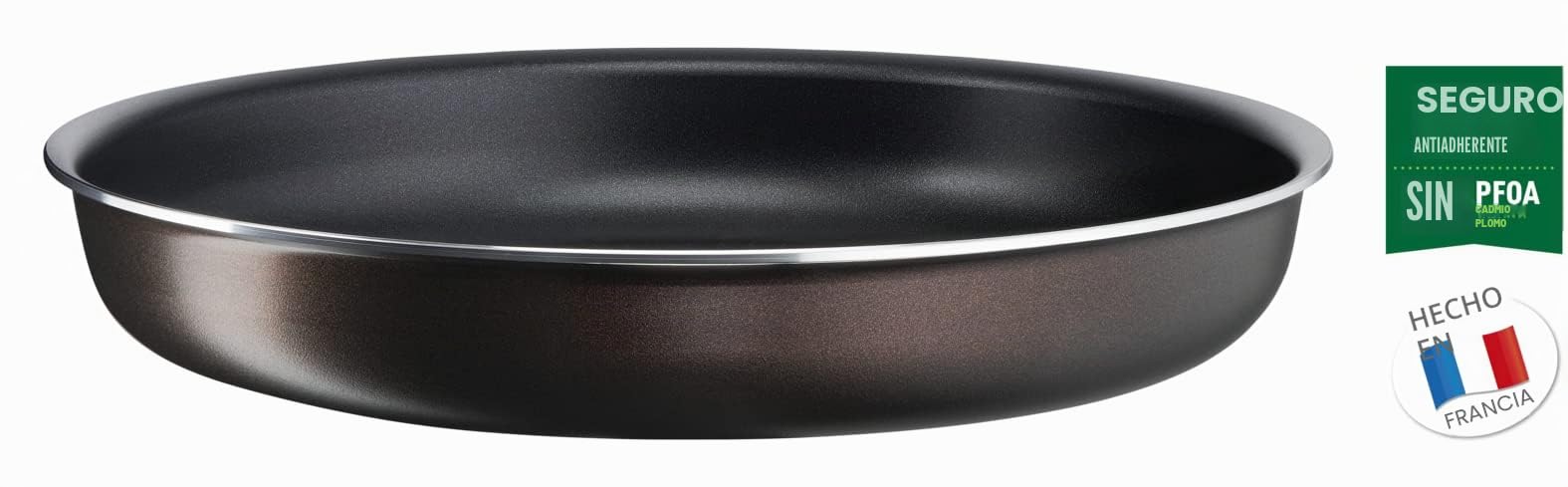 Tefal Ingenio - Juego de 2 sartenes (24/28 cm, mango extraíble, no inducción, revestimiento antiadherente, apilable, apto para lavavajillas, Easy Plus L1509202, negro