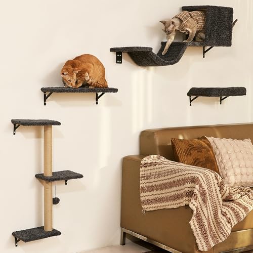 FUKUMARU Cat Wall Shelves, Stable & Safe 4 in 1 Cat...
