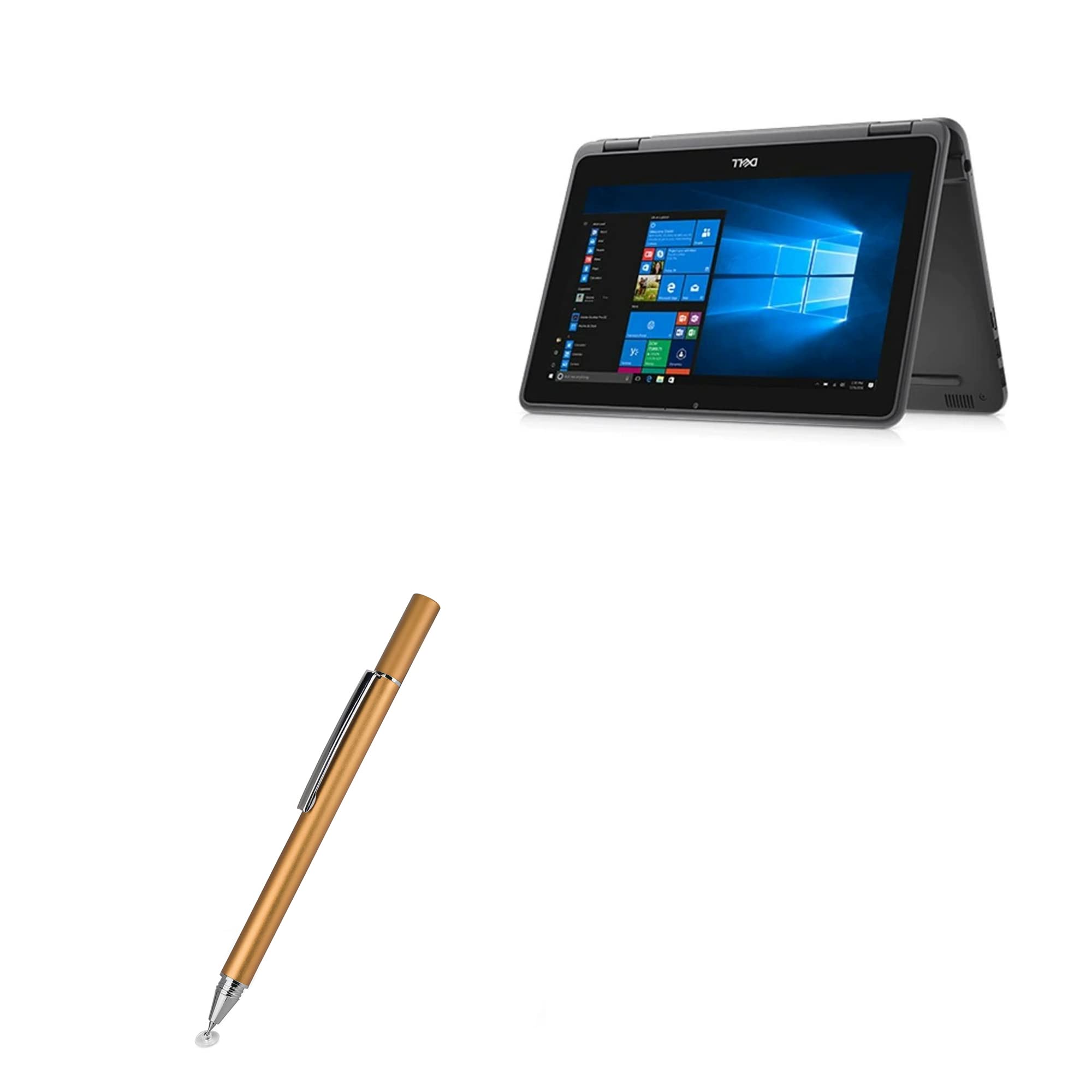 BoxWave Stylus Pen Compatible with Dell Latitude 3190 2-in-1 (11 in) - FineTouch Capacitive Stylus, Super Precise Stylus Pen for Dell Latitude 3190 2-in-1 (11 in) - Champagne Gold