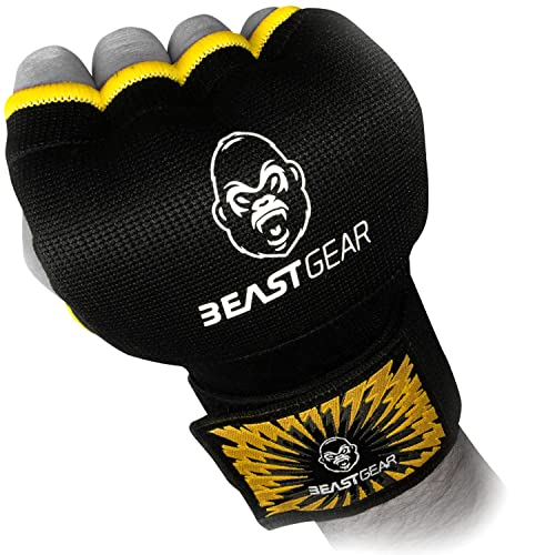 Beast Gear Pro Boxen Innenhandschuhe - Hochwertige Gel Box-Handschuhe für Kampfsport, MMA und Martial Arts - Medium