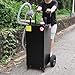 40 Gallon Fuel Caddy with Manual Pump, Heavy Duty Portable Gas & Diesel Transfer Tank on 4 Wheels, Spill-Proof Container for Truck, Tractor, Boat, ATV, Farm,Black