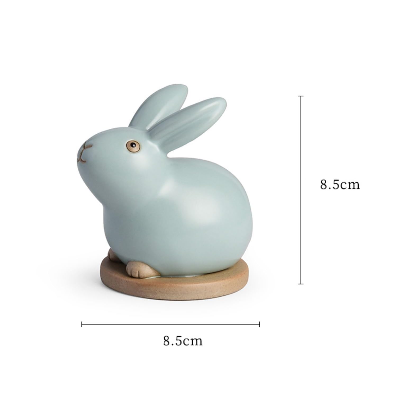 figurki zwierzątek， Słodka figurka królika, herbaciarnia, biurko, ceramiczna ozdoba, zestaw do herbaty, akcesoria do rękodzieła, dekoracja stołu, prezenty