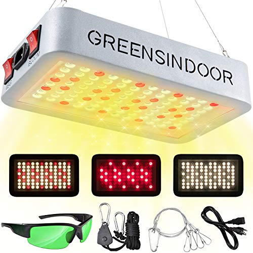 SEAMETAL LED Grow Light Full Spectrum, 600W Sunlike Plant Light for Indoor Plants with Veg Bloom Dual Switch, Plant Growing Lights for Indoor Hydroponic Seedling Greenhouse Growing Light Fixtures