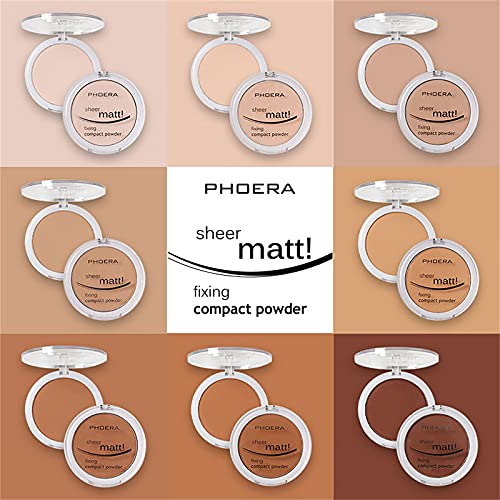Phoera 39955-104 Aquapurity - Phoera Sheer Matte Fixing Powder Makeup Base Fixer Setting Powder Foundation Fixing Compact Pressed Powder Long Lasting Make Up Fixer Skin Vitamin E Beauty Blender thumb #6