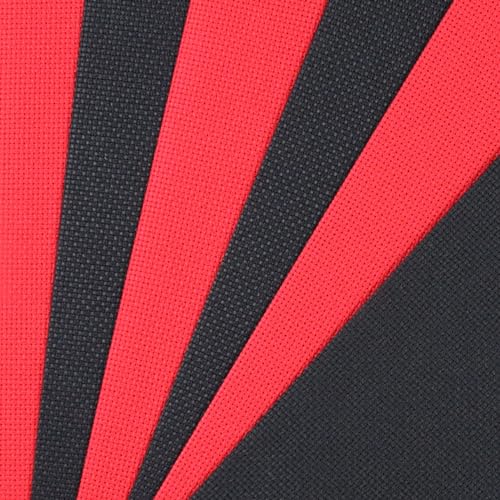 Image of KCS 4 /6 pc of 12 inch x 18 inch(30cmx45cm) 18CT Counted Cotton Aida Cloth Cross Stitch Fabric (6 pc, Red+Black)