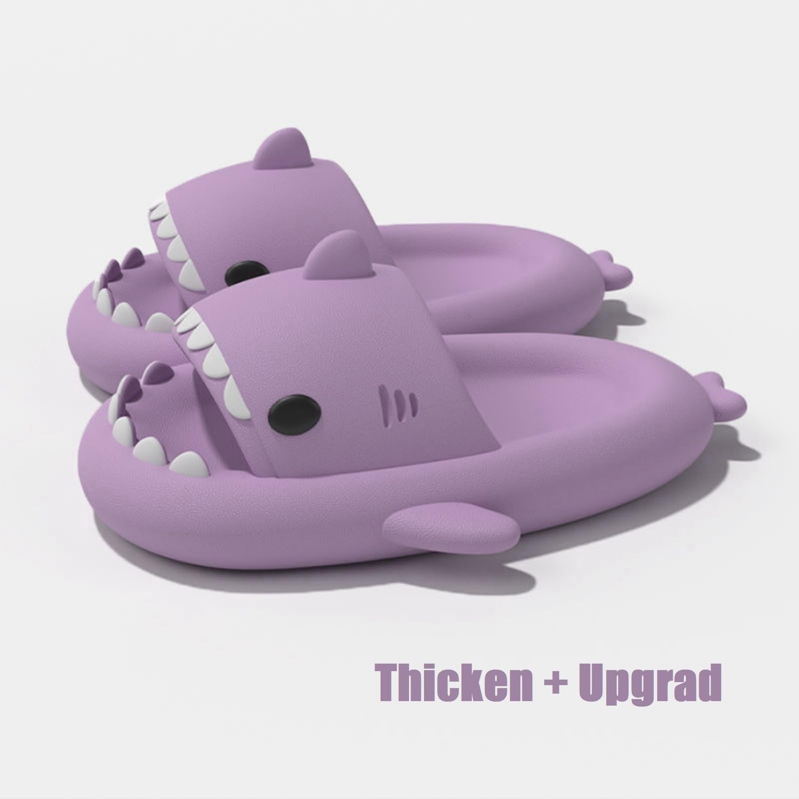 Chanclas Tiburon Mujer Hombre Shark Slippers Zapatillas Tiburón Comodas Antideslizantes Piscina Playa Verano Sandalias Forma de Pez Adulto Sharky Slides Unisex Púrpura Talla EU 40/41