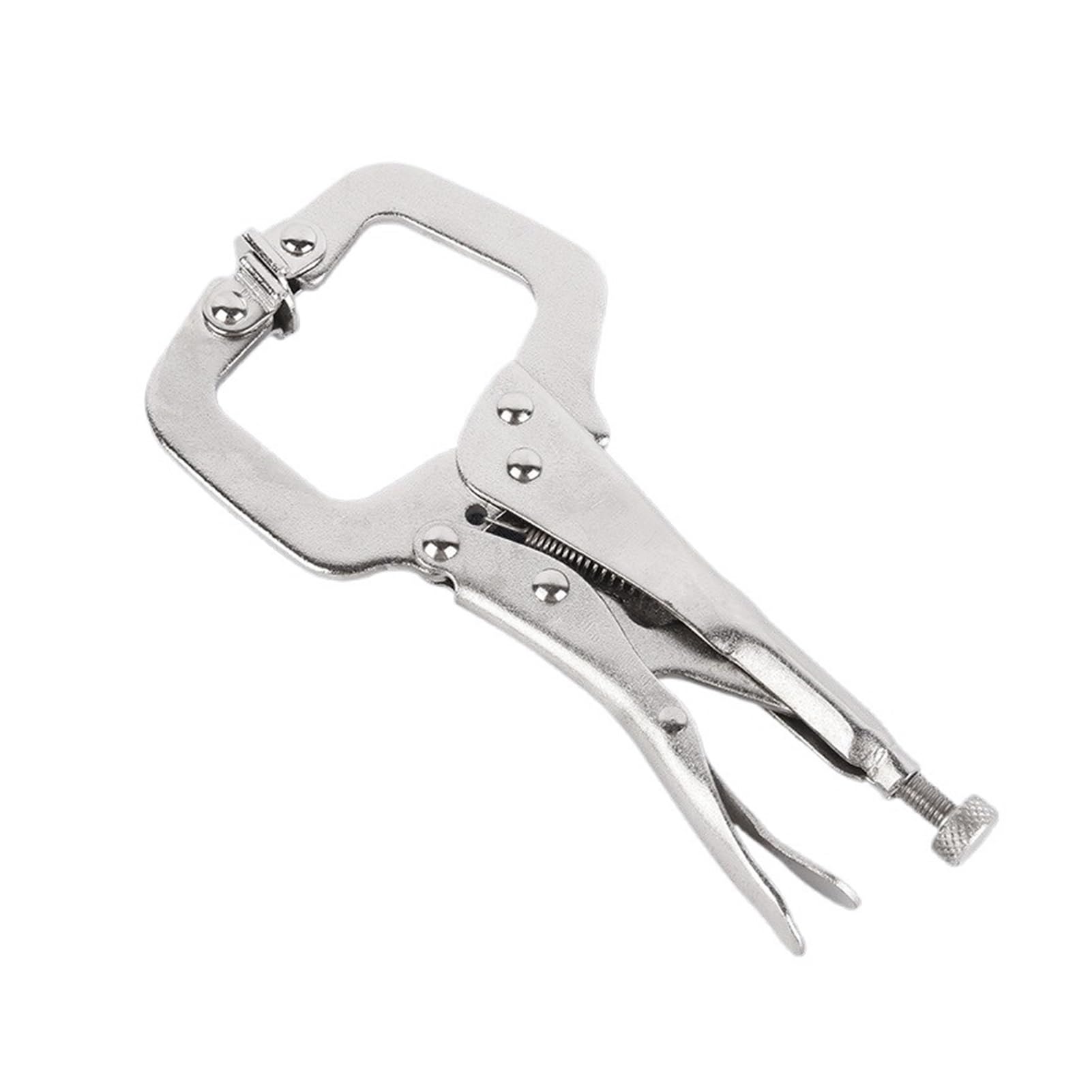 Alicates de bloqueo en forma de C 1 alicate de bloqueo de abrazadera en C de 23 cm, mordaza de acero for soldar, localizador de espiga, mordaza de tornillo ajustable, herramientas manuales(11in)