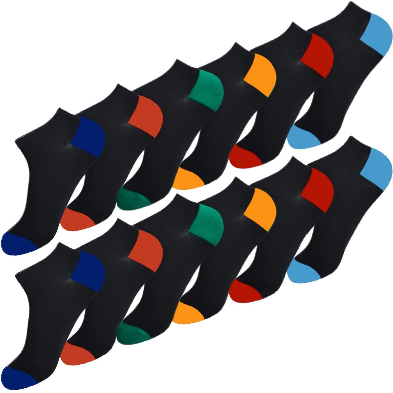 PHOENIX OF GADIR 3 | 6 | 12 Pares Calcetines Tobilleros Mujer y Hombre, Algodon, Antideslizantes, Transpirables | Calcetines Cortos Hombre y Mujer Ideal Deporte, Trabajo, Casual | Con Certificado Oeko-Tex 100