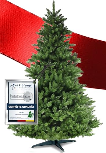 Menz Weihnachtsbaum künstlich 180 cm Grün – Hochwertiger 100% PVC...