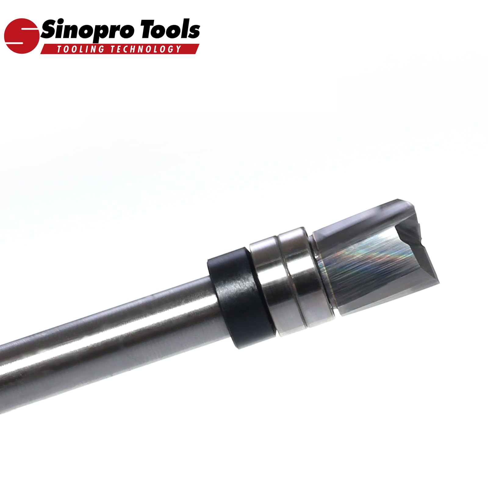 Fresa elicoidale da 8 mm, codolo VHM, 3 flauti Downcut, diametro di taglio 12 mm, lunghezza di taglio 12,7 mm, fresa a filo per bordi del legno, a filo per fresatura o per copiare