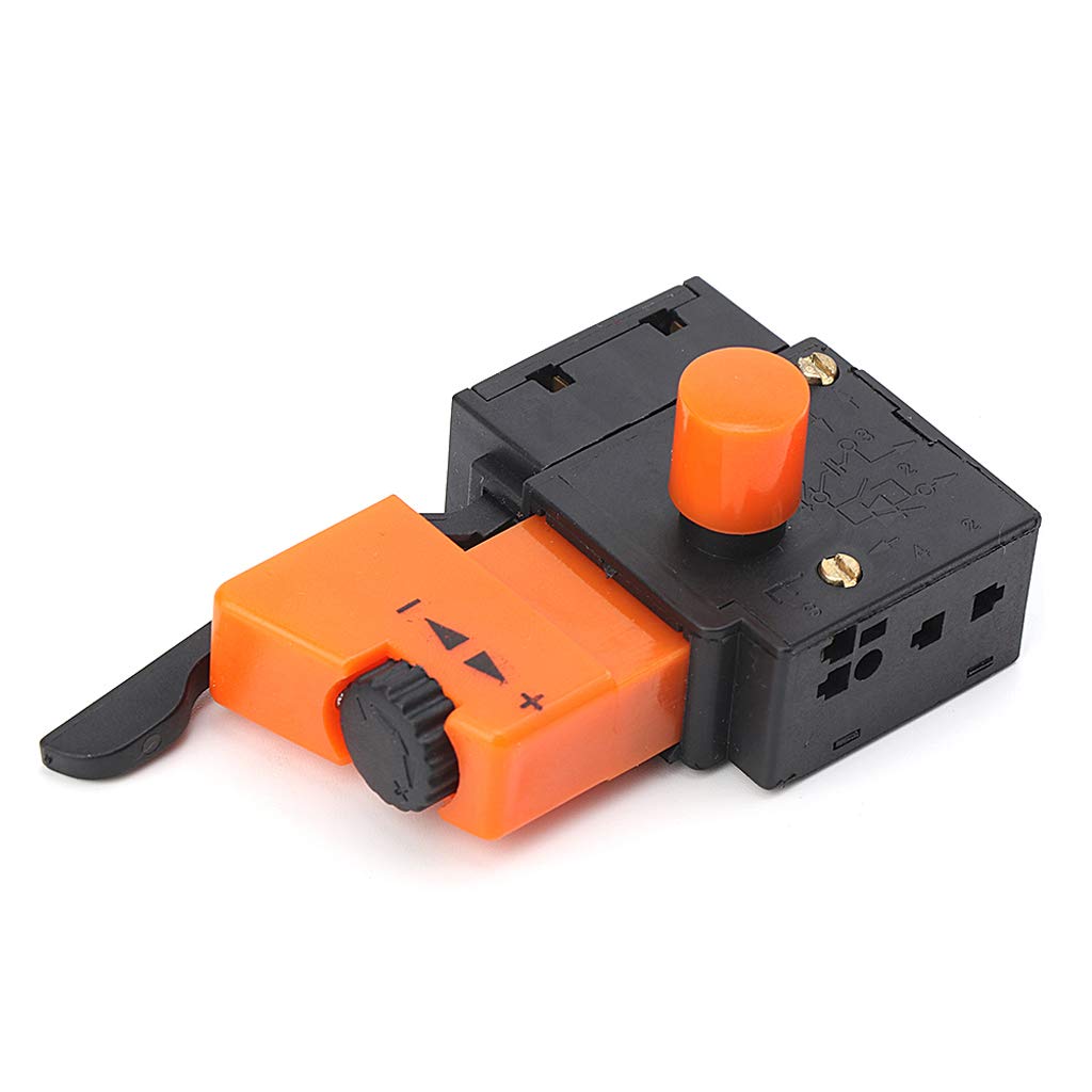 Interruttore Regolazione Velocità Per Trapano Elettrico - 250V 6A, Pulsante On/Off Con Blocco O Self Rest, Per Pialla E Smerigliatrice