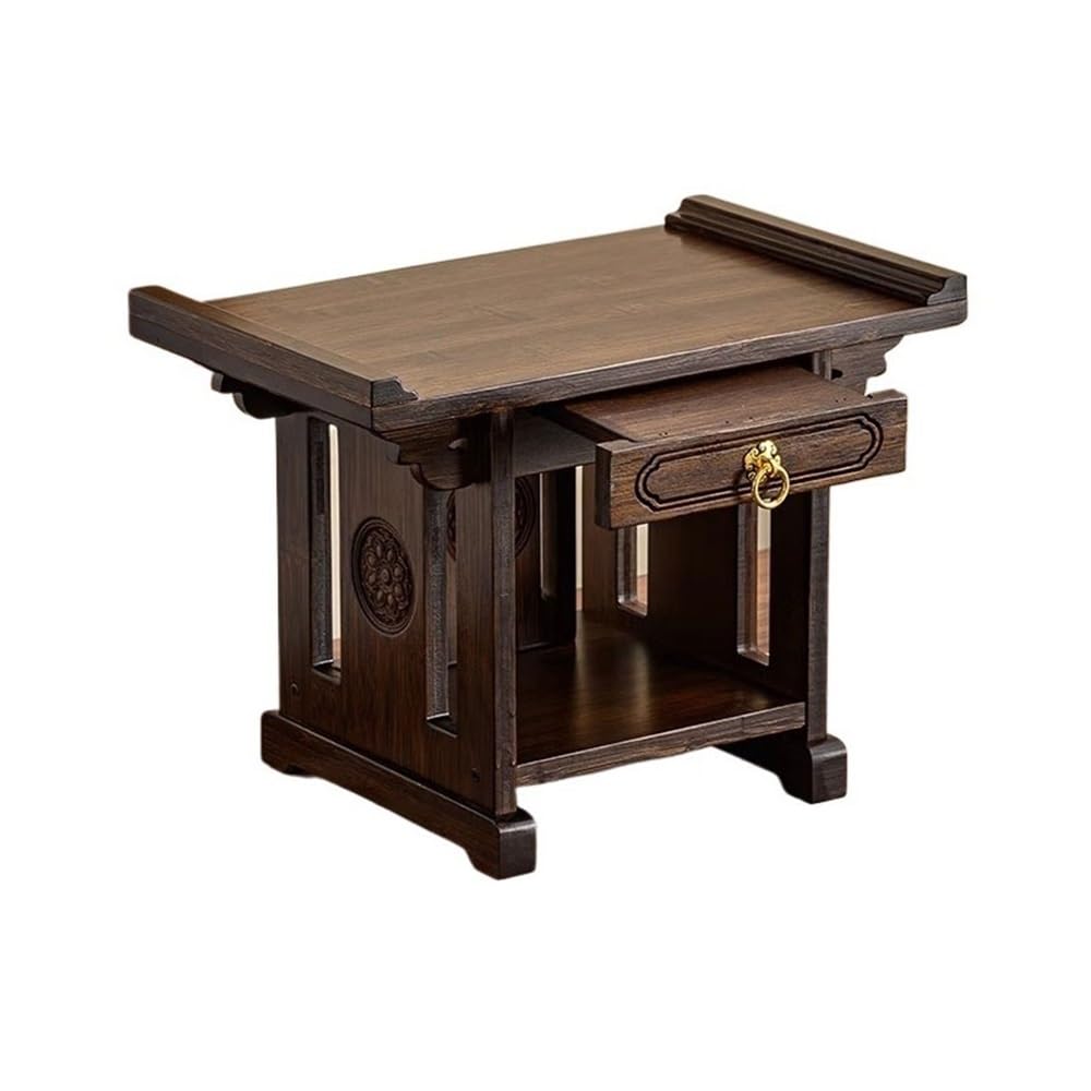 Cenz-888 buddha statue display table Walnut Colour Small Desktop Buddha Shrine Pedestal