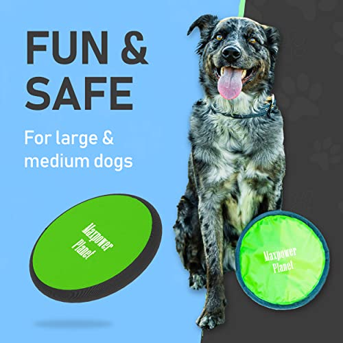 Maxpower Planet - Dog Frisbee Indestructible - Soft To Catch Dog Frisbee - Floating Frisbee For Dogs - Interactive Frisbee Dog Toy For Large, Medium, Small Dogs- 10-Inch (2 Packs) #TOP3