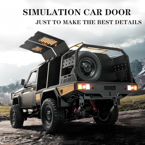 Image of Samtop 1 /12 Scale RC Crawler, MN-82S Remote Control Car, 2.4GHz 4WD Off Road Rock Crawler Vehicle with Lights, DIY Land Cruiser Pickup Truck Toy for Adults (White) (MN82S)