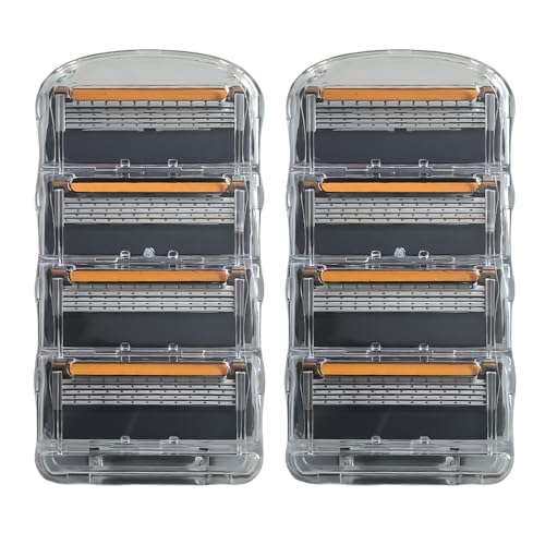 COOLHILL ジレット 替刃 プログライド 電動 替刃 5枚刃 フレックスボール 5+1 ピンポイント トリマー 髭剃り ひげそり カミソリ プログライド フュージョン 互換 (ブラック 8個)