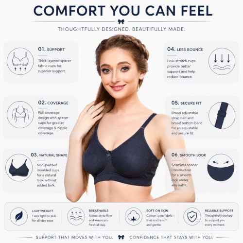 Image of LIBRA Full Coverage Inner Elastic Bra Lib-Bloom