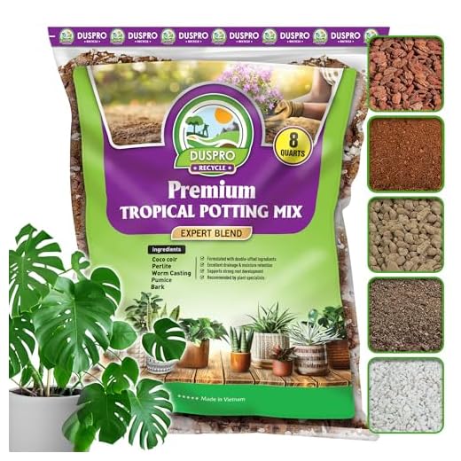 DUSPRO Recycle Tropical Potting Mix Pre-Mixed 5in1 with Pine Bark, Coco Coir, Perlite, Worm Casting & Pumice Ideal Aroid Mix Soil for Monstera, Pothos, Philodendron, Other Indoor HousePlants 8QRT
