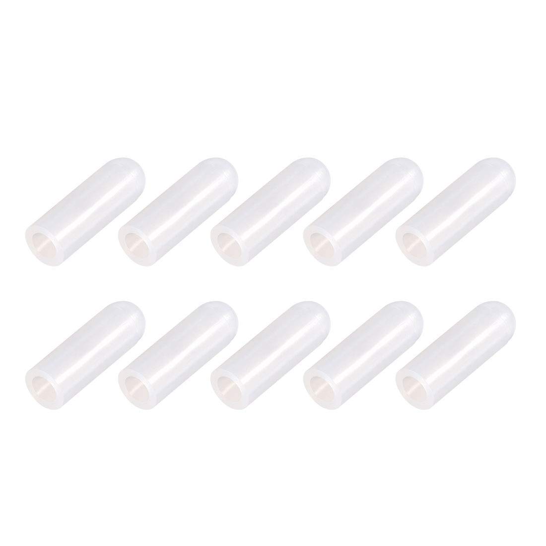 0.19 Inch ID High Temperature Silicone Rubber Protective Cap White Plug Perfect for Anodized Powder Coating Plating 10 Pcs