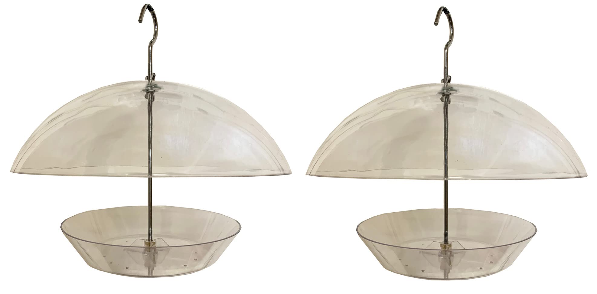 Selections Hanging Clear View See Through Bird Feeder with Integral Squirrel Baffle (Pack of 2)