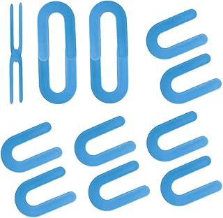 Horseshoe Shims 1/16" x 1-1/2" x 2" Inch, Plastic Shims Structural Horseshoe U Shaped, Tile Spacers, Blue, Qty 100