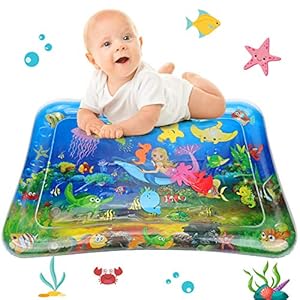 Guboom Watermat voor baby’s, waterspeelmat, BPA-vrij, babyspeelgoed 3, 6, 9 maanden, 2021, lekvrij, pvc, met water…