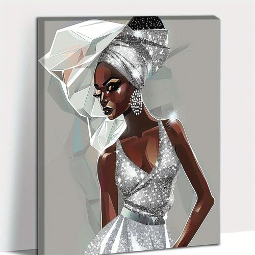 Impression africaine abstraite haut de gamme sur toile avec cadre