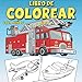 Libro de Colorear para Niños 4 - 8 años: Coches, camiones, trenes, aviones, barcos y otros vehículos de transporte harán las delicias de los niños de 4 a 8 años en este libro de colorear antiestrés