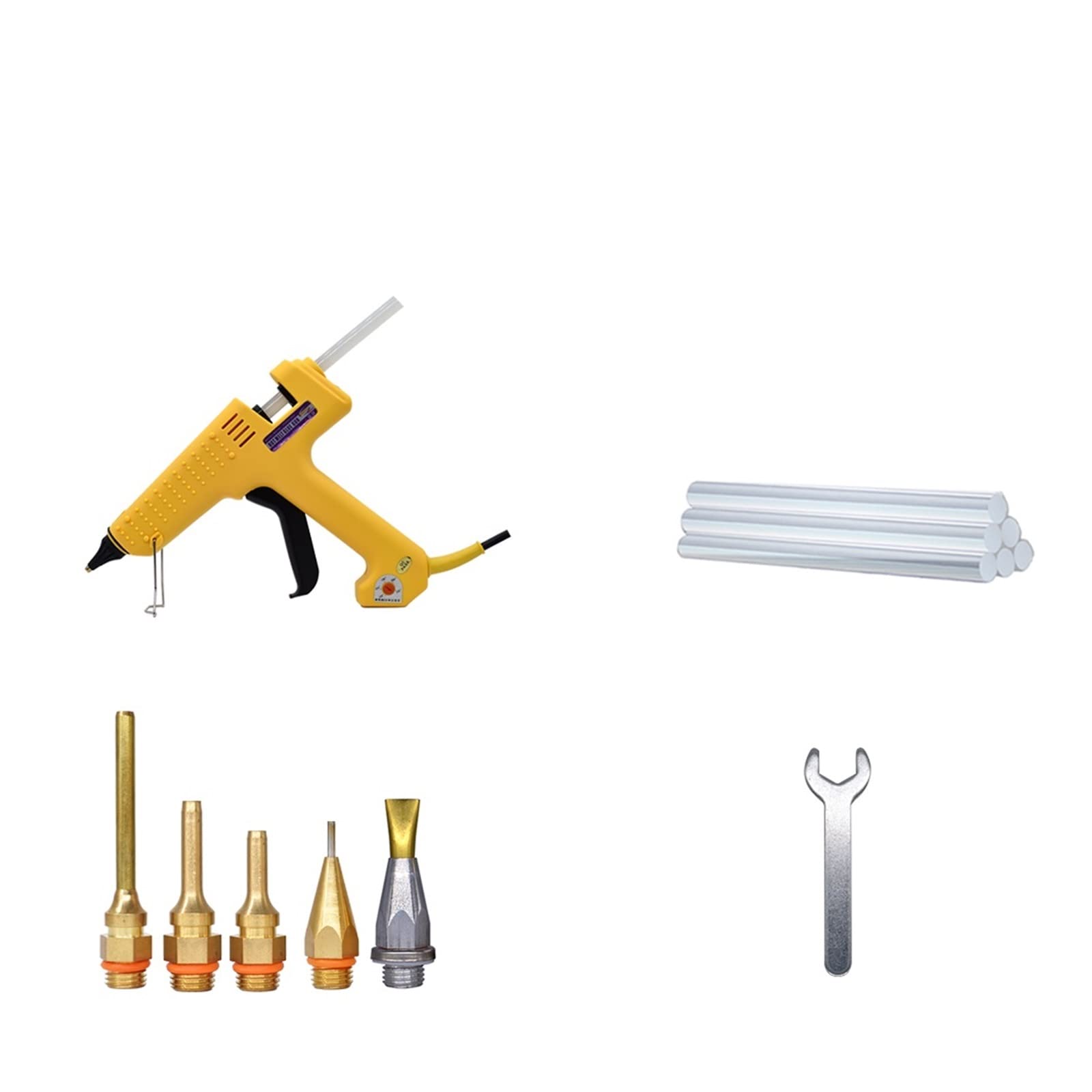 Zestaw pistoletu do klejenia na gorąco Profesjonalny pistolet do klejenia na gorąco 250W regulowana temperatura wysokiej mocy zestaw pistoletów silikonowych za pomocą 11MM klej w sztyfcie 2.0MM dysza