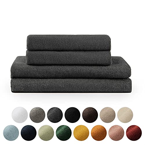 Blumtal Juego De 2 Toallas De Baño 70x140cm 2 Toallas De Manos 50x100cm - Juego De Toallas Suaves Y Absorebentes, 100 Algodón, Certificado Oeko-Tex 100, Antracita Blumtal Juego De 2 Toallas De Baño 70x140cm 2 Toallas De Manos 50x100cm - Juego De Toallas Suaves Y Absorebentes, 100 Algodón, Certificado Oeko-Tex 100, Antracita