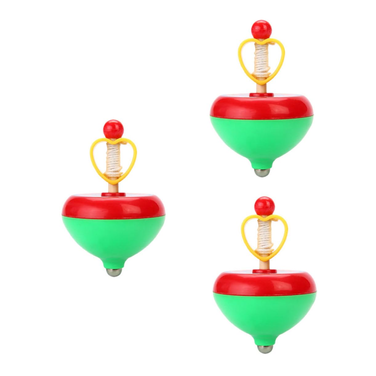 ORFOFE3pcs Pull Rope Love Spinning Top Gyro Childs Toy Top Tops Children Gyro Toy Party Favor Top Toy Tops Toys Toy Basket Stuffers Children’s Toys Plastic