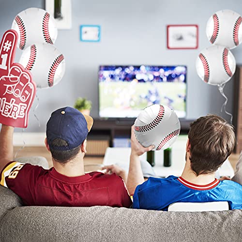 Durony DY0130 12 Pieces 18 Inches Baseball Balloons Baseball Themed Party Decorations Foil Mylar Baseball Balloons thumb #6