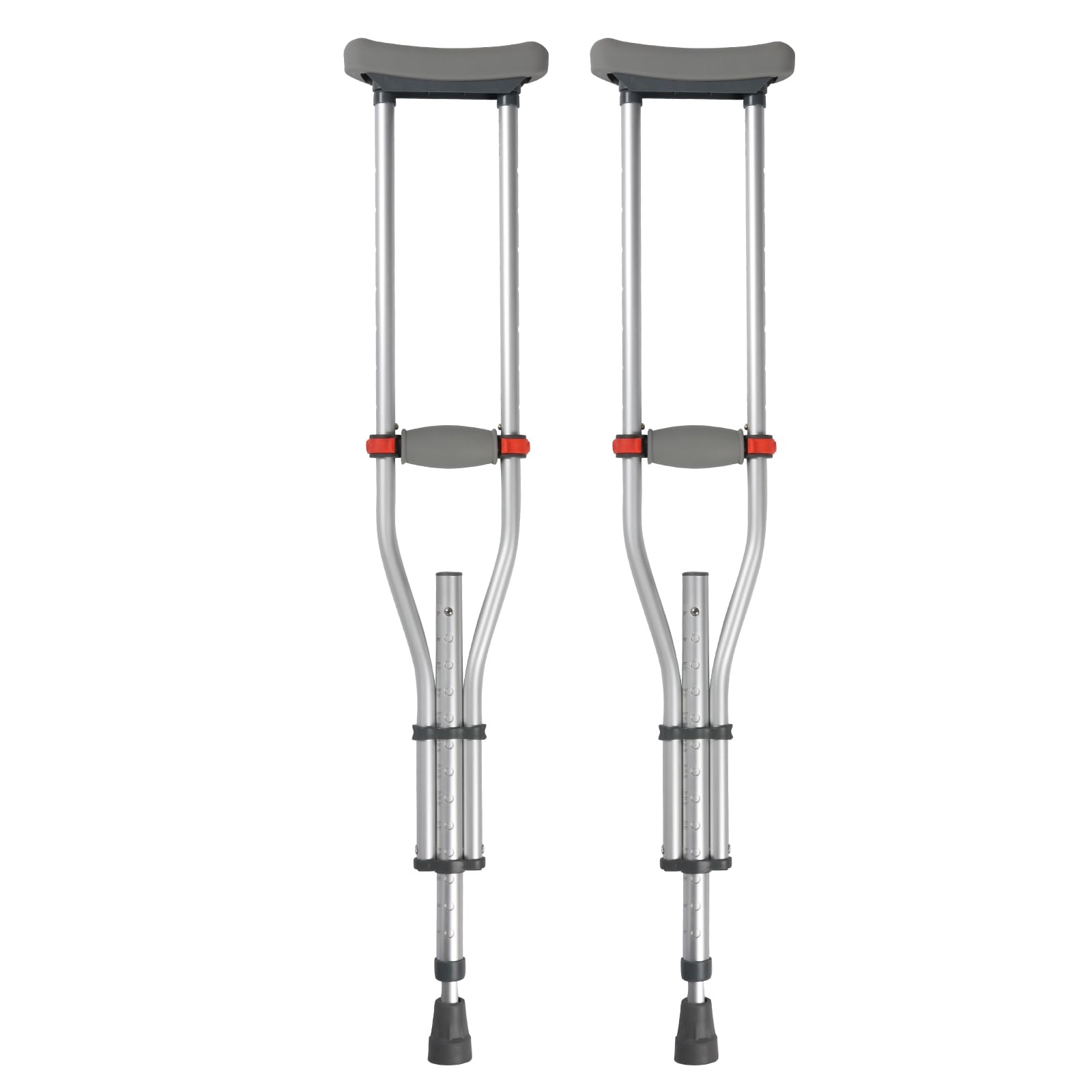 LUCKYERMORE Aluminum Underarm Crutches,Adjustable Crutches for Adults/Youth with Underarm Pads,User Height 4'7