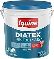 Tinta Látex Branco Neve Antimofo Diatex 20L Iquine Alta Cobertura e Proteção