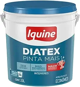 Tinta Látex Branco Neve Antimofo Diatex 20L Iquine Alta Cobertura e Proteção