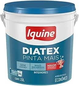 Tinta Látex Branco Neve Antimofo Diatex 20L Iquine Alta Cobertura e Proteção