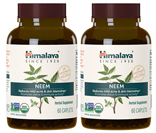 Himalaya Organic Neem, Equivalent to 5,383mg of Neem Powder, for Mild Acne