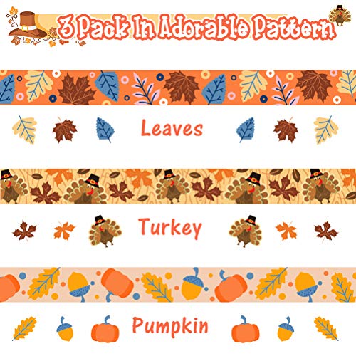PUPTECK Autumn Cat Breakaway Collar with Bell - 3 Pack Adjustable Kitty Collars with Autumn Pattern and Cute Turkey… - Image 5