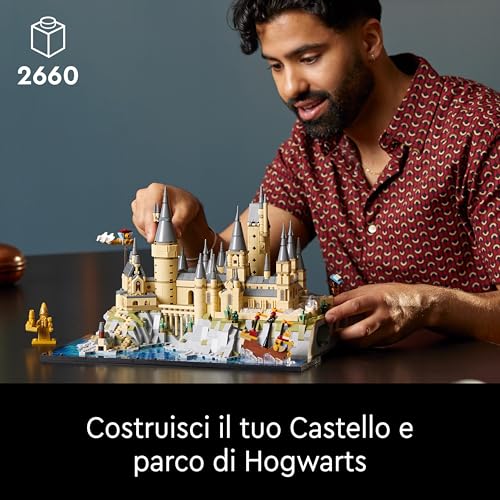 LEGO 76419 Harry Potter Castello e Parco di Hogwarts, Kit di Modellismo da Esposizione per Fan e Adulti, Set con Luoghi Iconici: Torre dell'Astronomia, Sala Grande, Camera dei Segreti e altro - Immagine 1