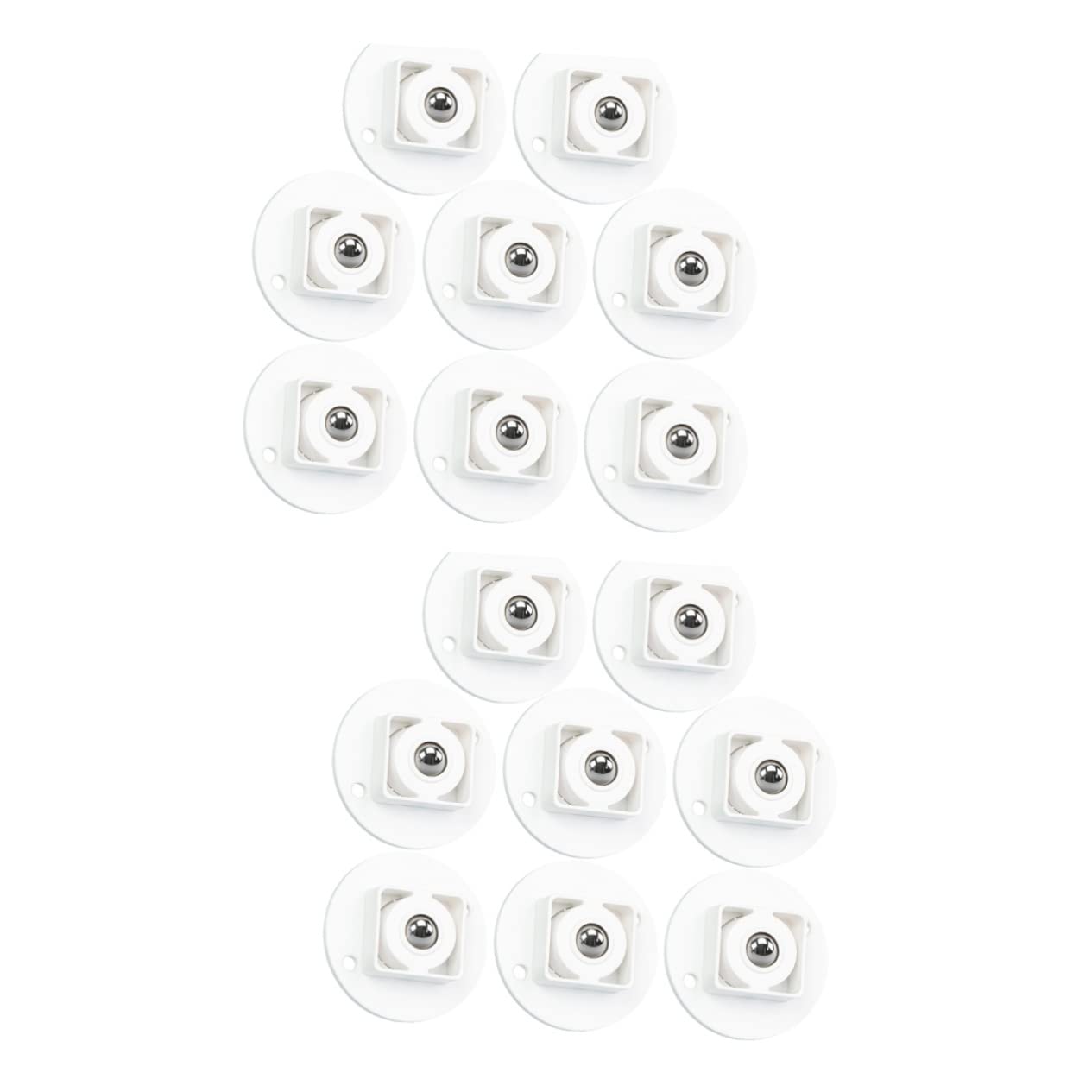 HAWILLOSCH 2sets Self-Adhesive Swivel Caster Wheels for Heavy Duty Storage Boxes Abs Plastic Silent Suitable for Furniture 8pcs*2