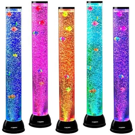 Amazon Com Playlearn Sensory Bubble Tube Led Bubble Lamp 6 Foot Fake Fish Tank Large Floor Lamp With 8 Color Changing Lights Stimulating Home And Office Decor App And Remote Controlled Home Improvement