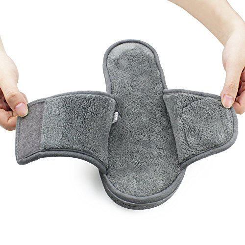 Image of Magtoe Adjustable House Slippers for Men Soft Open Toe Breathable Indoor Slip on Mens Slides Sandals with Memory Foam for Home Bedroom,All Seasons