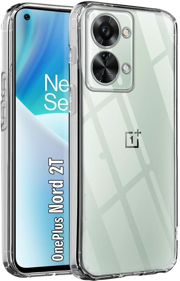 Image of Dual Protection Rubber Back Cover Compatible Model for OnePlus CPH2401 / 1+ Nord 2T 5G - Transparent