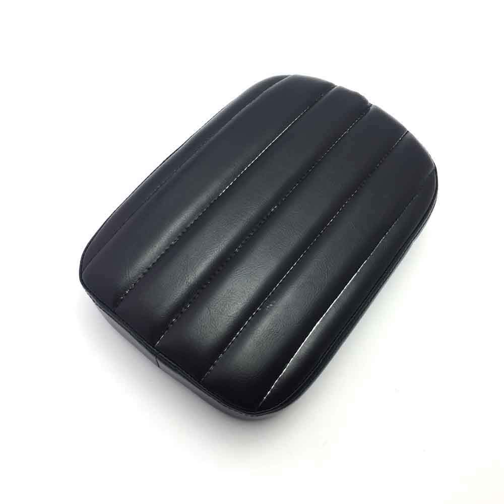 YIBO Motorcycle Black Rear Passenger Cushion Pillion Seat Pad 8 Suction Cups For Harley Dyna Sportster Touring Cruiser Chopper Custom (D)